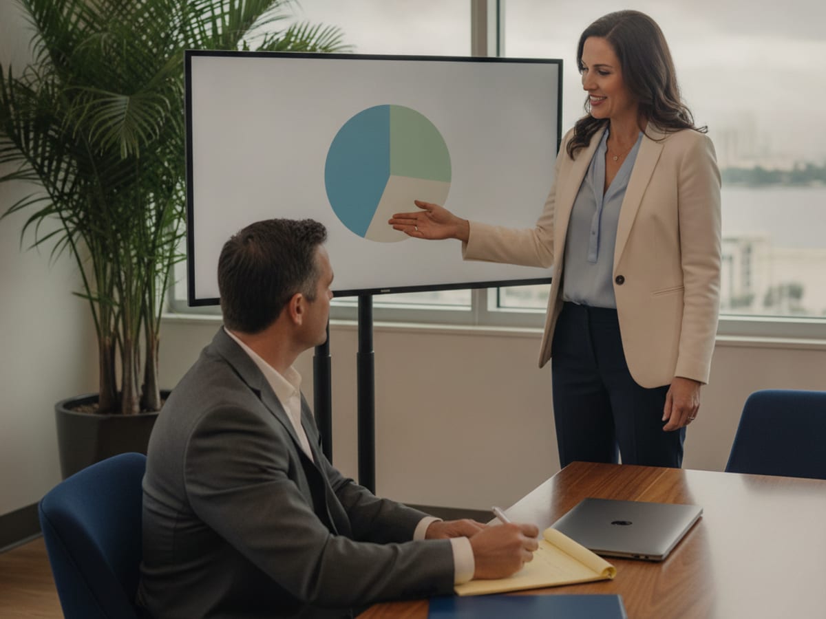 Financial planner discussing a multi-account wealth management strategy with a client